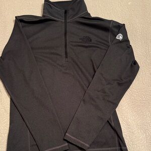 The North Face Gray Black Half-Zip Beaver Creek logo men’s small